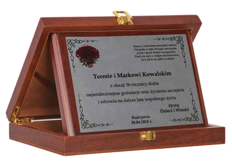 WOODEN PLAQUE + WOODEN BOX   175x225 MM ED1